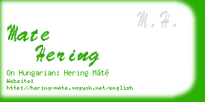 mate hering business card